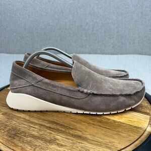 Olukai Ka'a Loafer Men's 11 Gray Suede Leather Slip On Shoes Casual